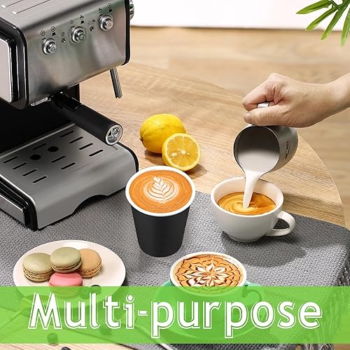 Miniatura 5 de Fedmut Vasos de papel negro de 8 onzas, tazas de café de papel, vasos desechables para beber, vasos de papel para bebidas calientesfrías, tazas de