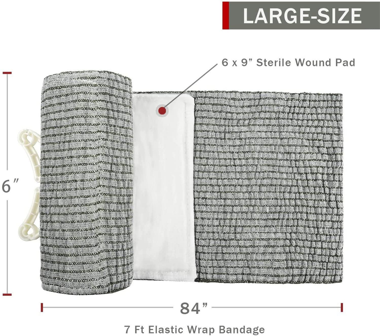Kit de primeros auxilios IFAK Trauma con 3 paquetes de vendas israelíes, 2 paquetes de gasas para el control de hemorragias graves, acampada militar y senderismo