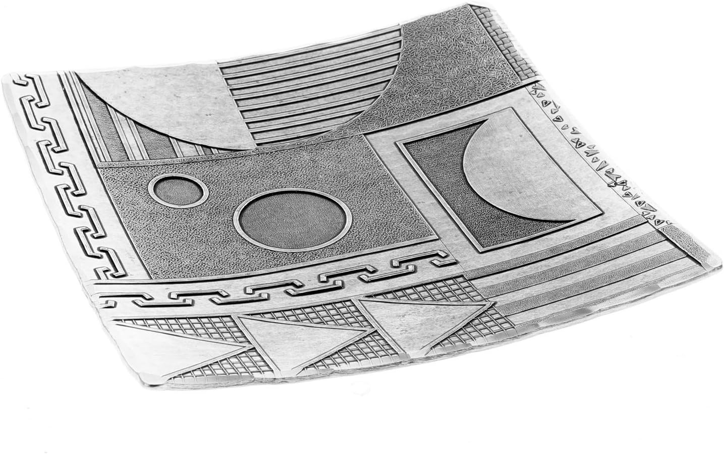 Wendell August Forge Rhythms Square Snack Plate, Silver