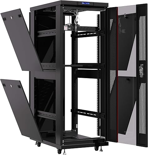 Miniatura 5 de Sysracks 37U 39" Deep IT Free Standing Server Rack Gabinete de computadora gabinete se adapta a los equipos de servidor Bono Gratis! Sistema de