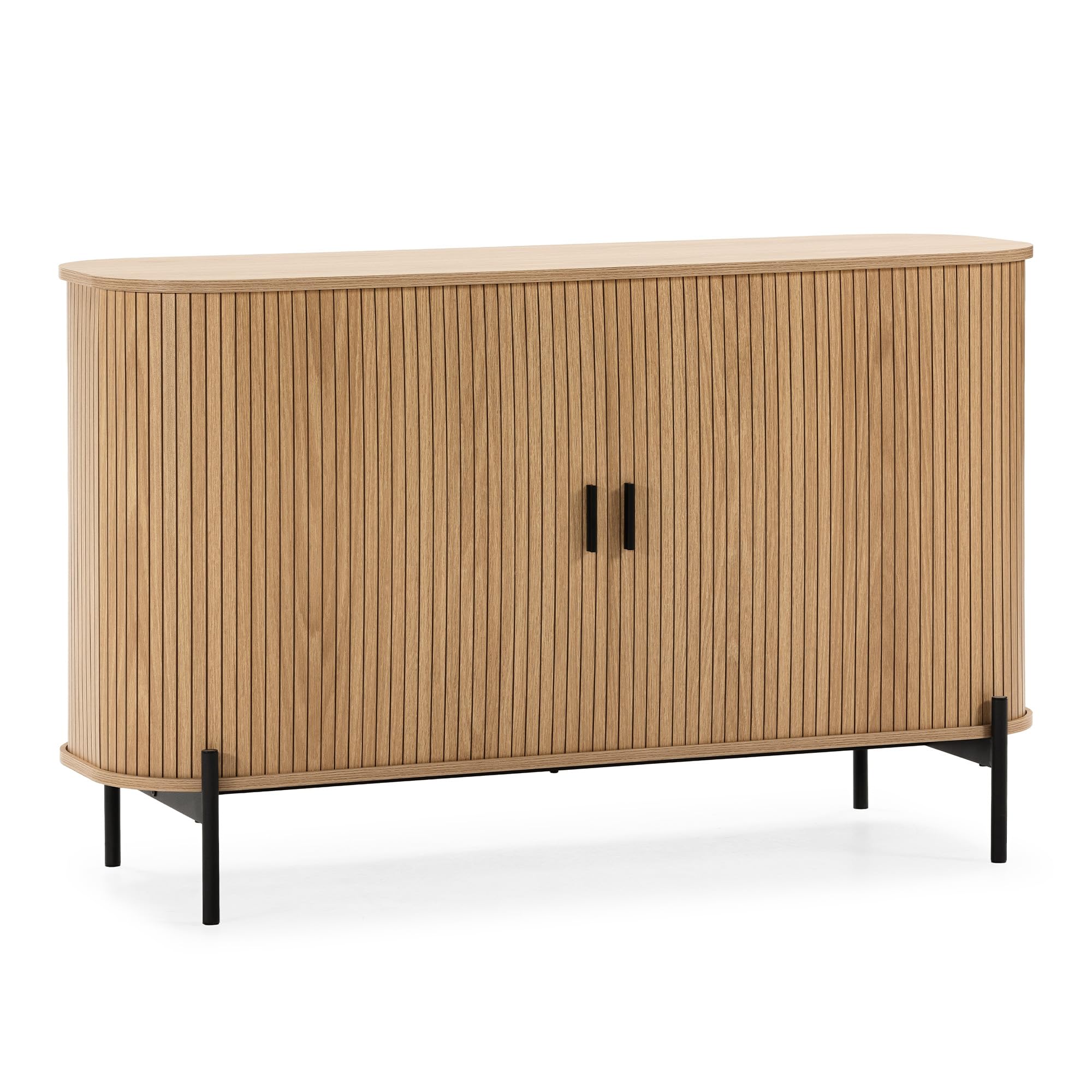 HOMN LIVING Aparador Mónaco 2 Puertas Color Roble, 120 cm (Ancho) 40 cm (Profundo) 75 cm (Altura)