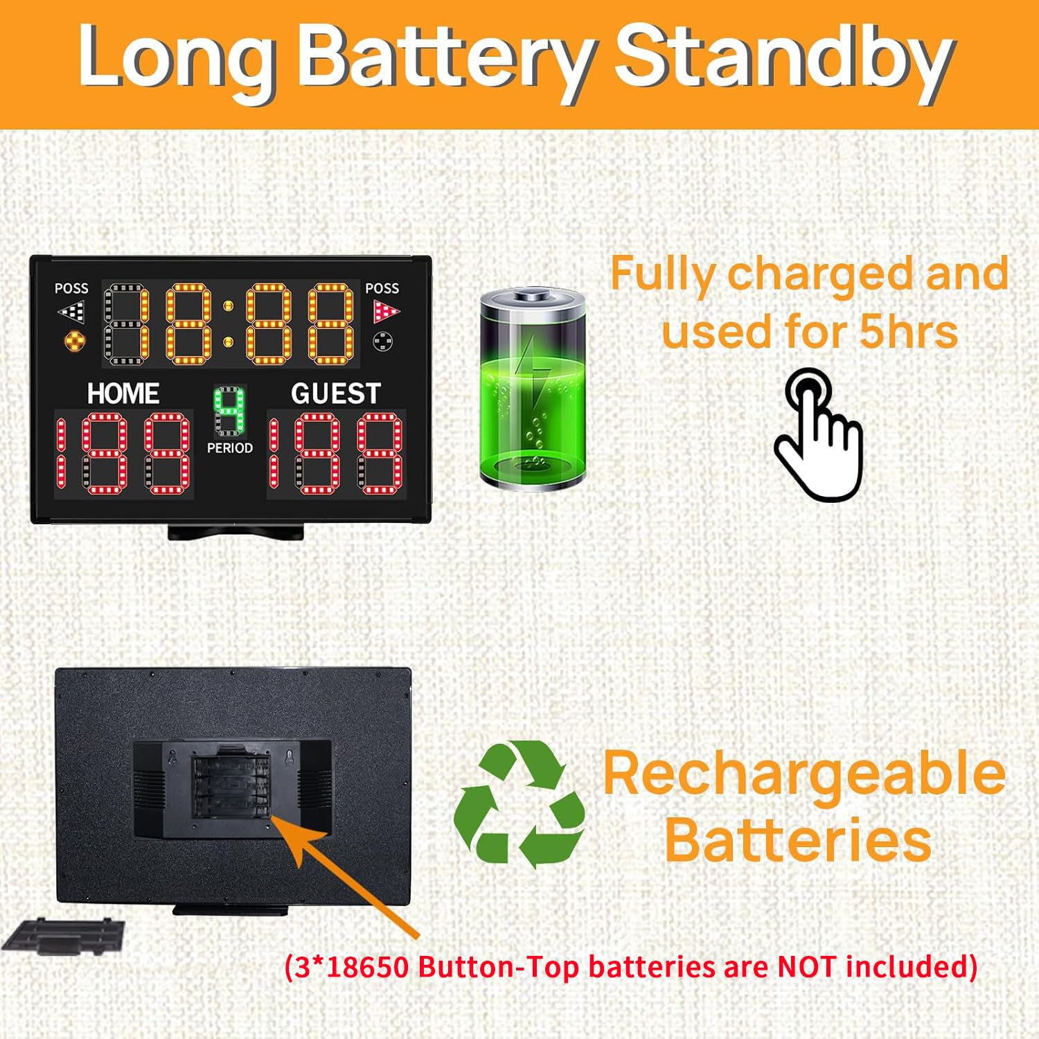 Amazon | YZ バッテリー駆動 電子バスケットボール スコアボード