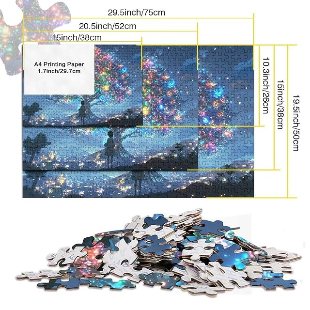 Foto 5 de 8 de Árbol Colorido Puzzle de 1000 Piezas para Adultos 52x38cm/1000pcs