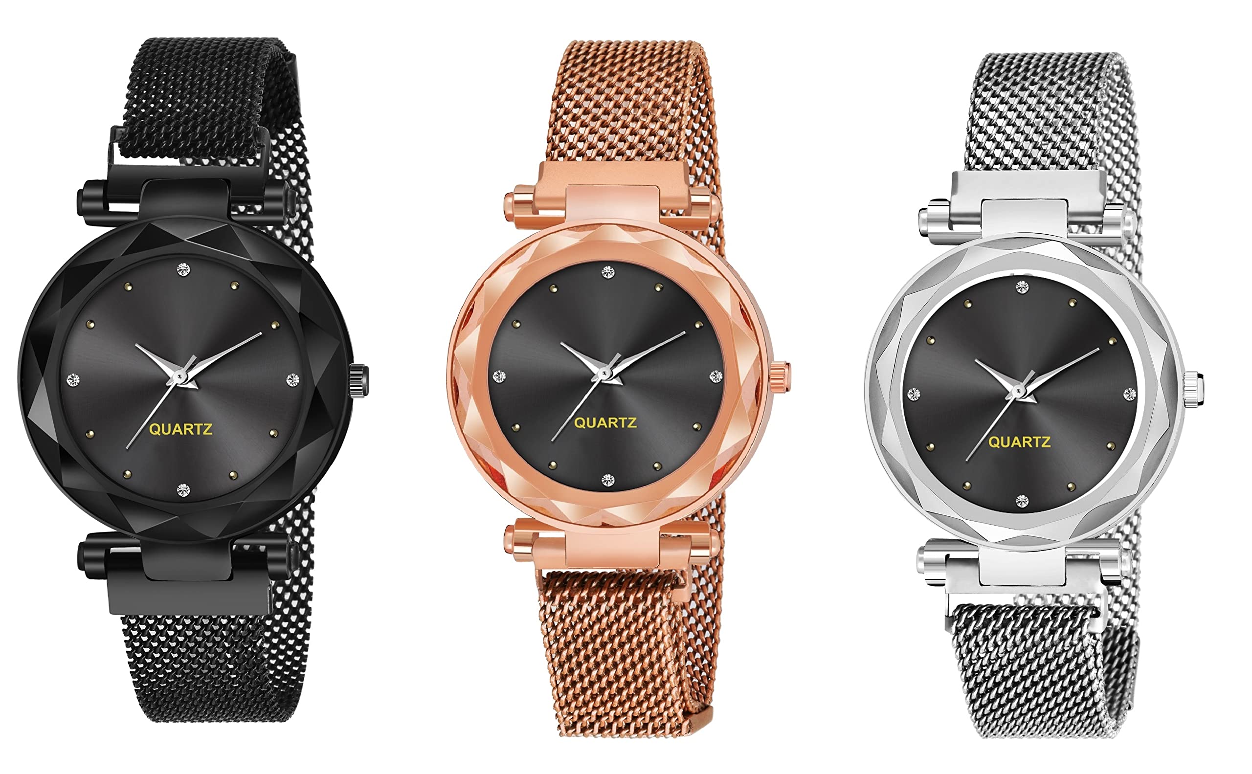 KIARVI GALLERY Analogue Pack Of 3 Magnetic Metal Strap Girls And Women Watch(Pack Of 3), Band_Assorted, Dial_Multicolor (B0BP6V3KDH) Amazon Price History, Amazon Price Tracker