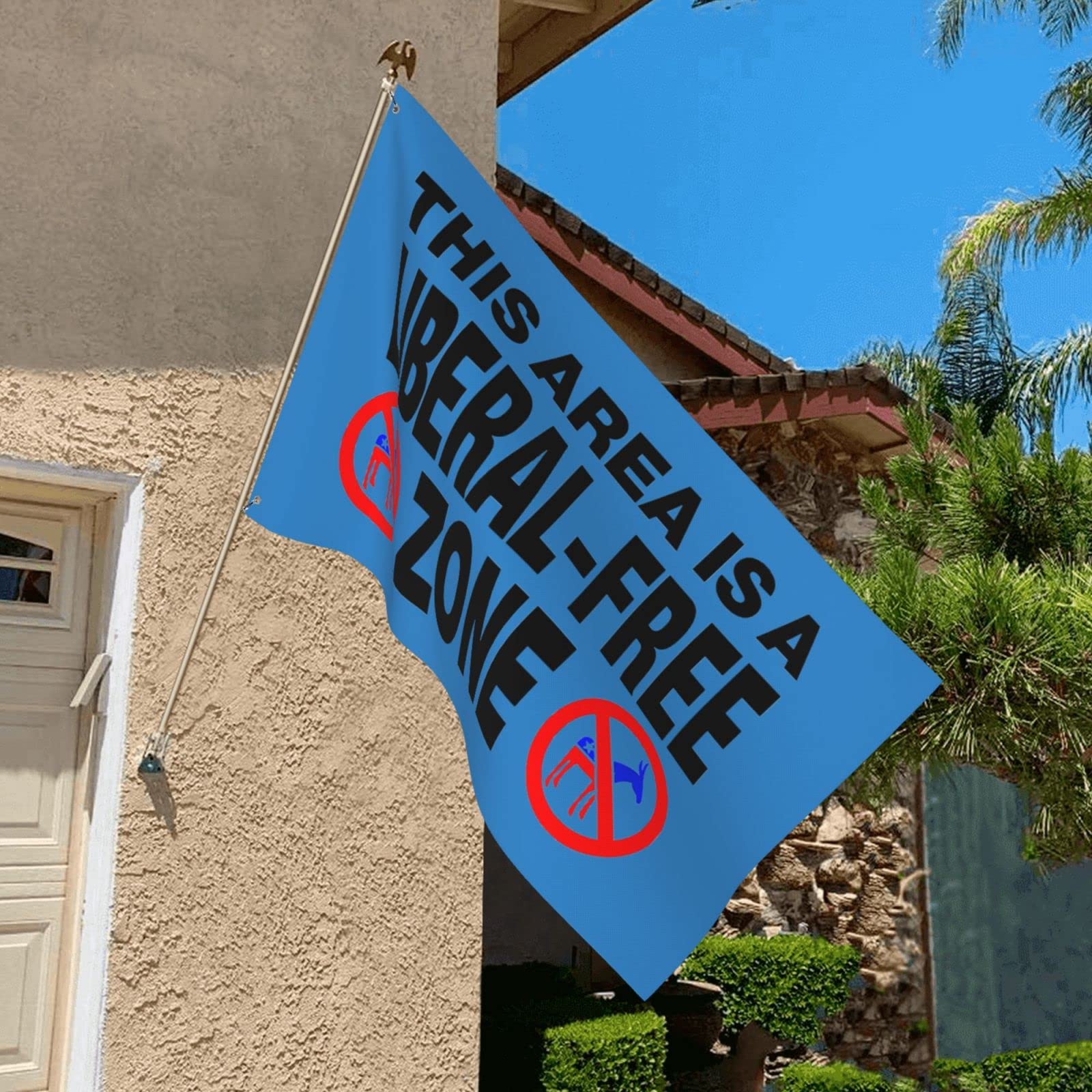 Amazon.com : This Area Is A Liberal Free Zone Flag Vivid Colors Uv Fade  Resistant Perfect For Outdoor Indoor Home Decor 3x5 Ft Single Sided  Polyester Banner With Brass Grommets : Patio,