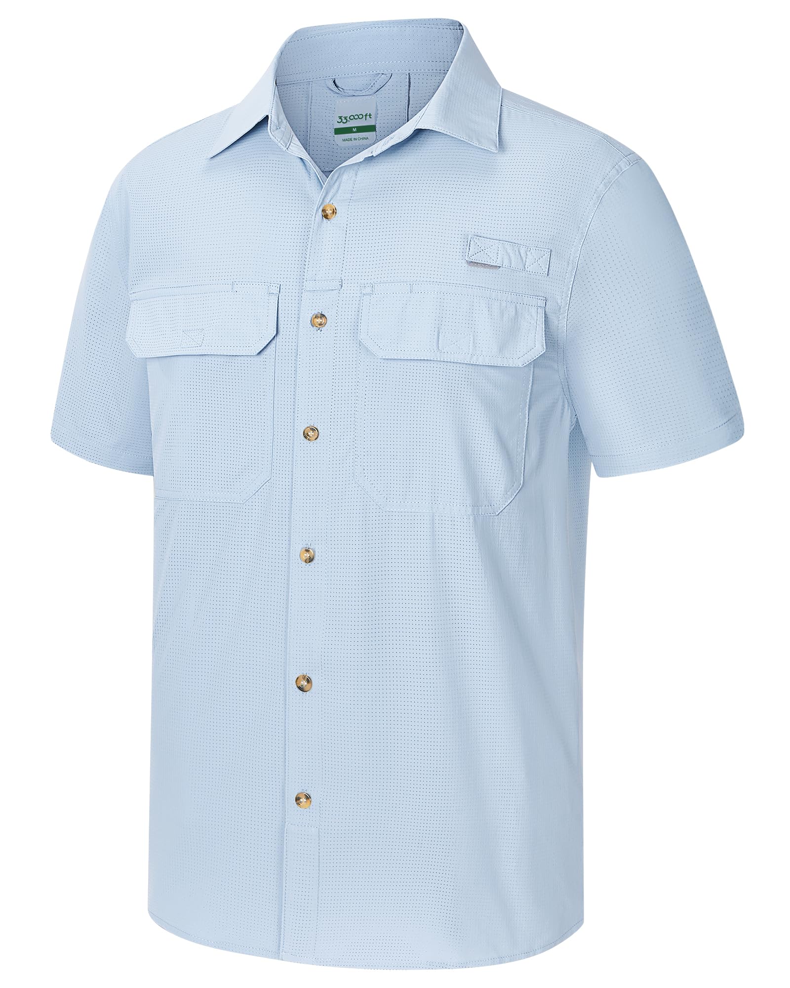 33,000ft Men's UPF 50+ Short Sleeve Hiking Fishing Shirt