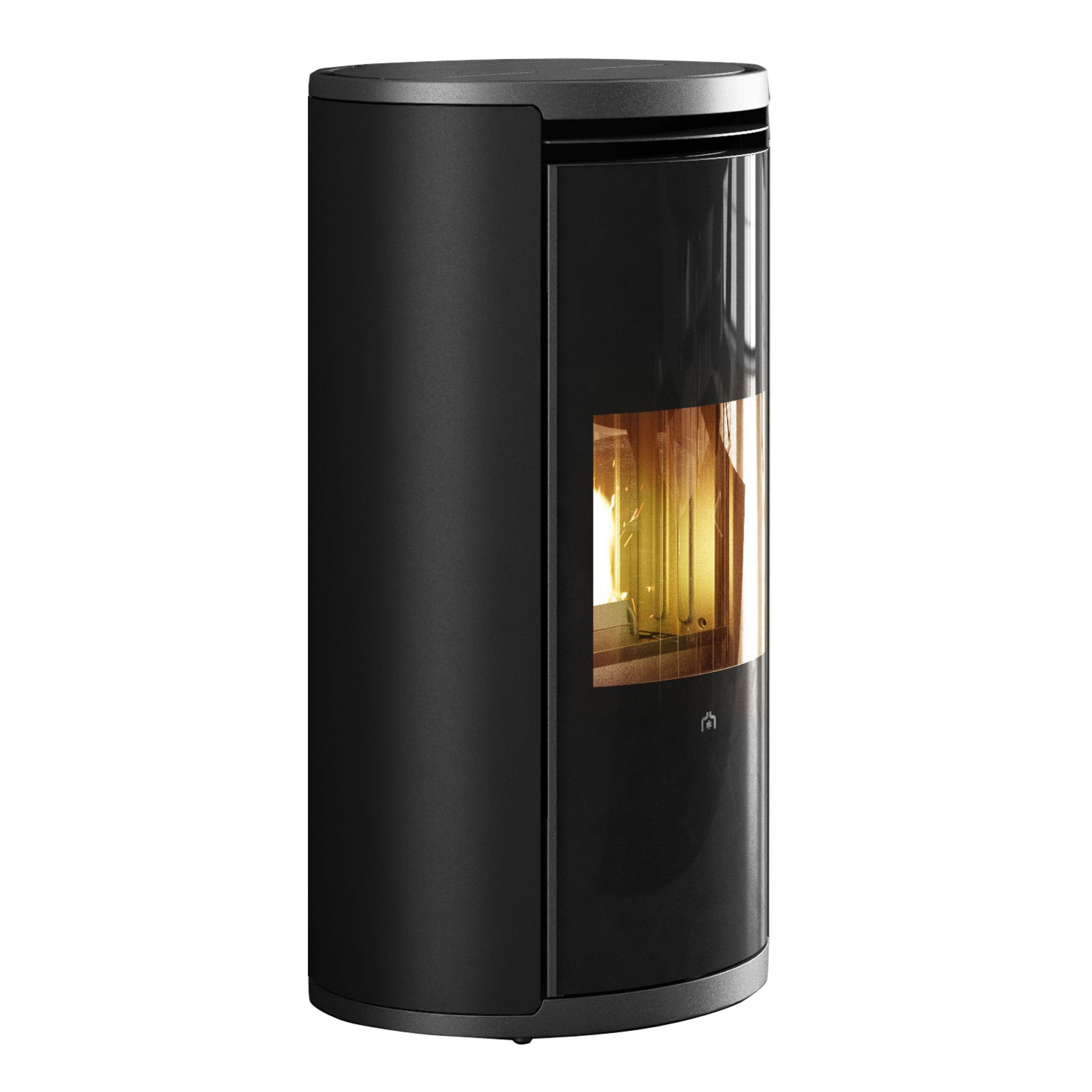 Edilkamin 812700 Evia2 Up Stufa a Pellet Vetro/Acciaio Nero/A+
