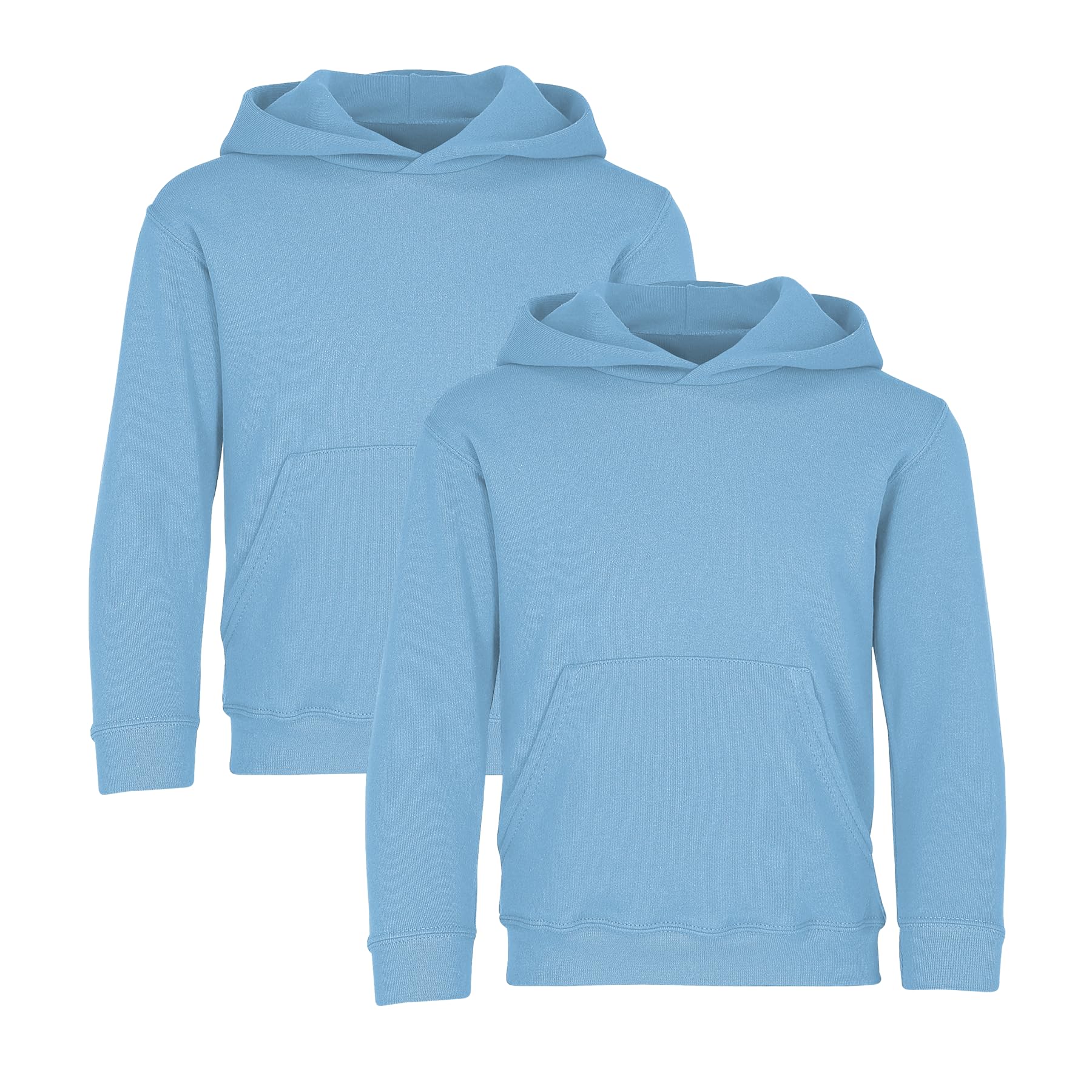 Fruit of the Loom 2er Pack Kinder Kapuzenpullover + Web-Textilien24 Beutel