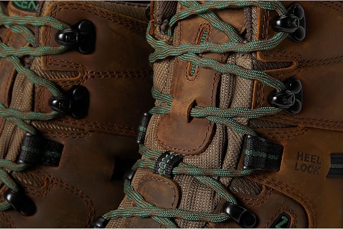 KEEN Utility Men's Pittsburg Energy 6 Soft Toe Waterproof Industrial Work Boots, Cascade Brown/Greener Pastures, 10.5 Wide, Cascade Brown/Green Meadows