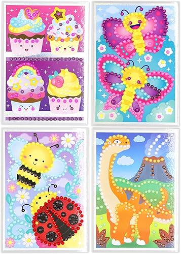 VKPI Kit de pintura artística de cuentas para niños, kits de mosaicos de manualidades de cuentas de diamante, suministro de educación de aprendizaje