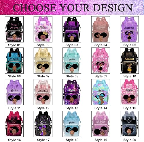 Miniatura 9 de Artsadd Bolsa de pañales personalizada con nombre Mochila de bebé personalizada para mamá, pattern 01, Mochilas Daypack