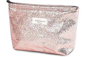 Victoria's Secret Pink Large Shiny Cosmetic Canvas Makeup Bag