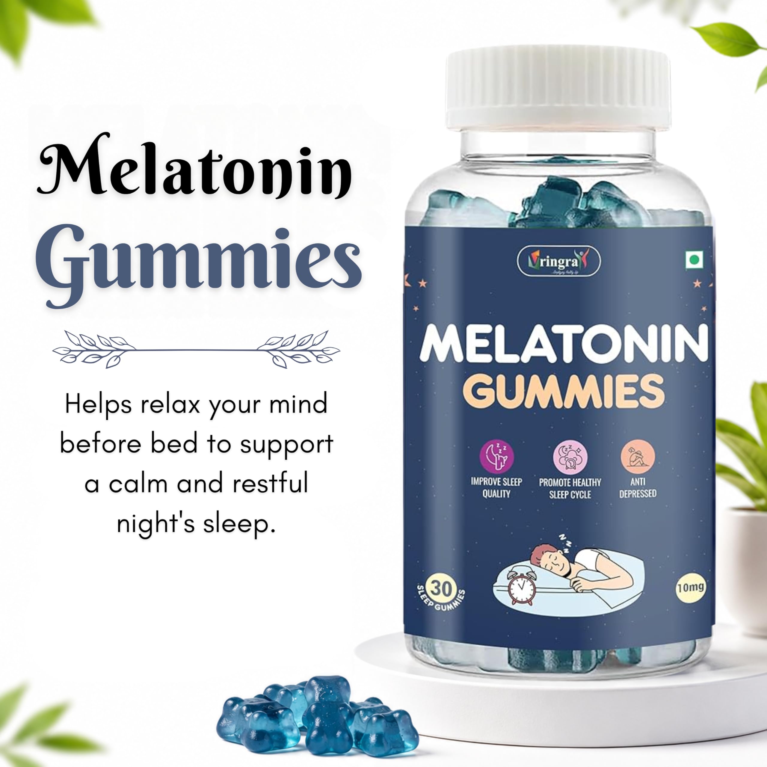 Sleep Gummies for Men & Women, Melatonin 10mg, Sleep Support 30 Gummies (Pack of 2) — Amazon image 2