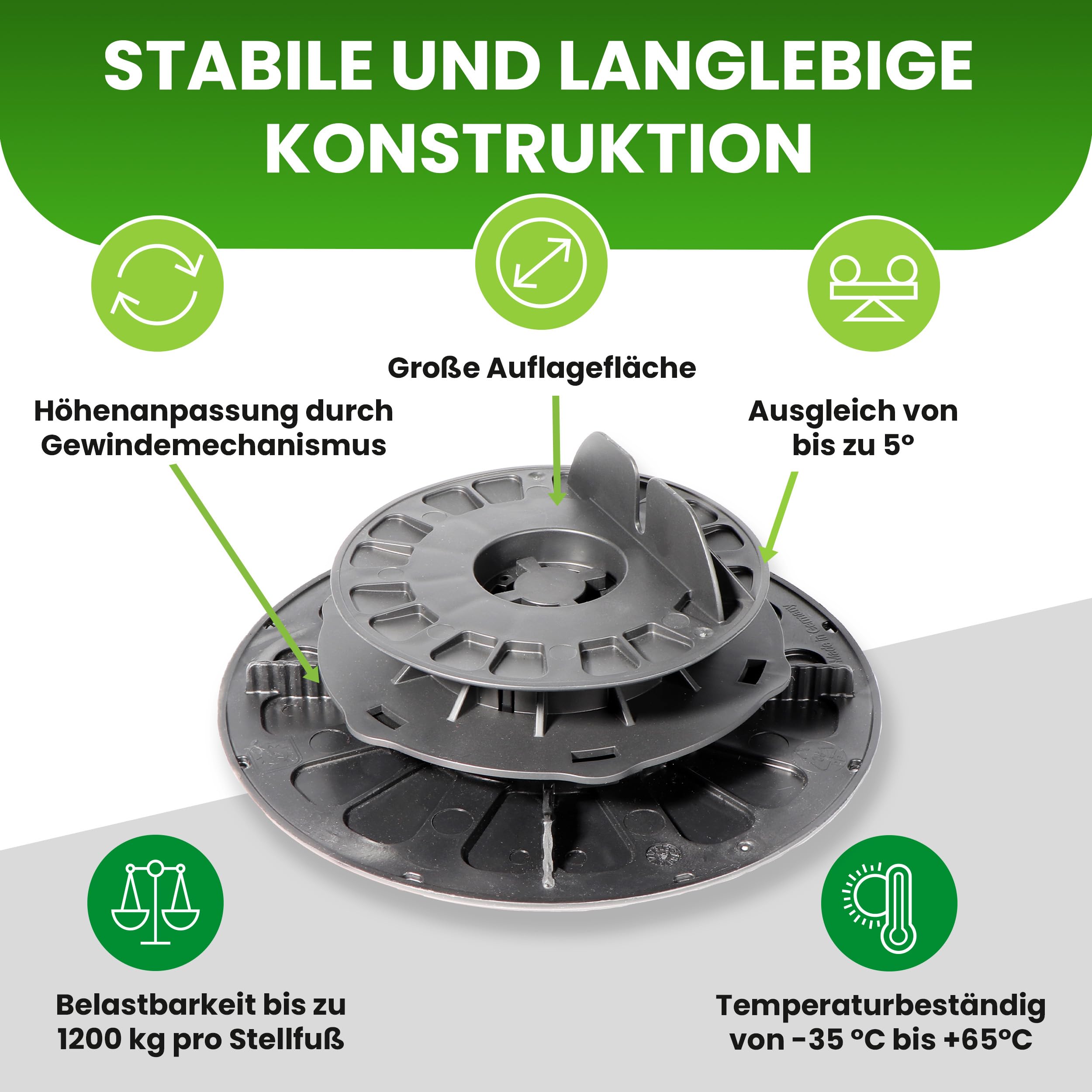 Gartenwelt Riegelsberger Supporto Premium 49-57 mm – 52 Pezzi