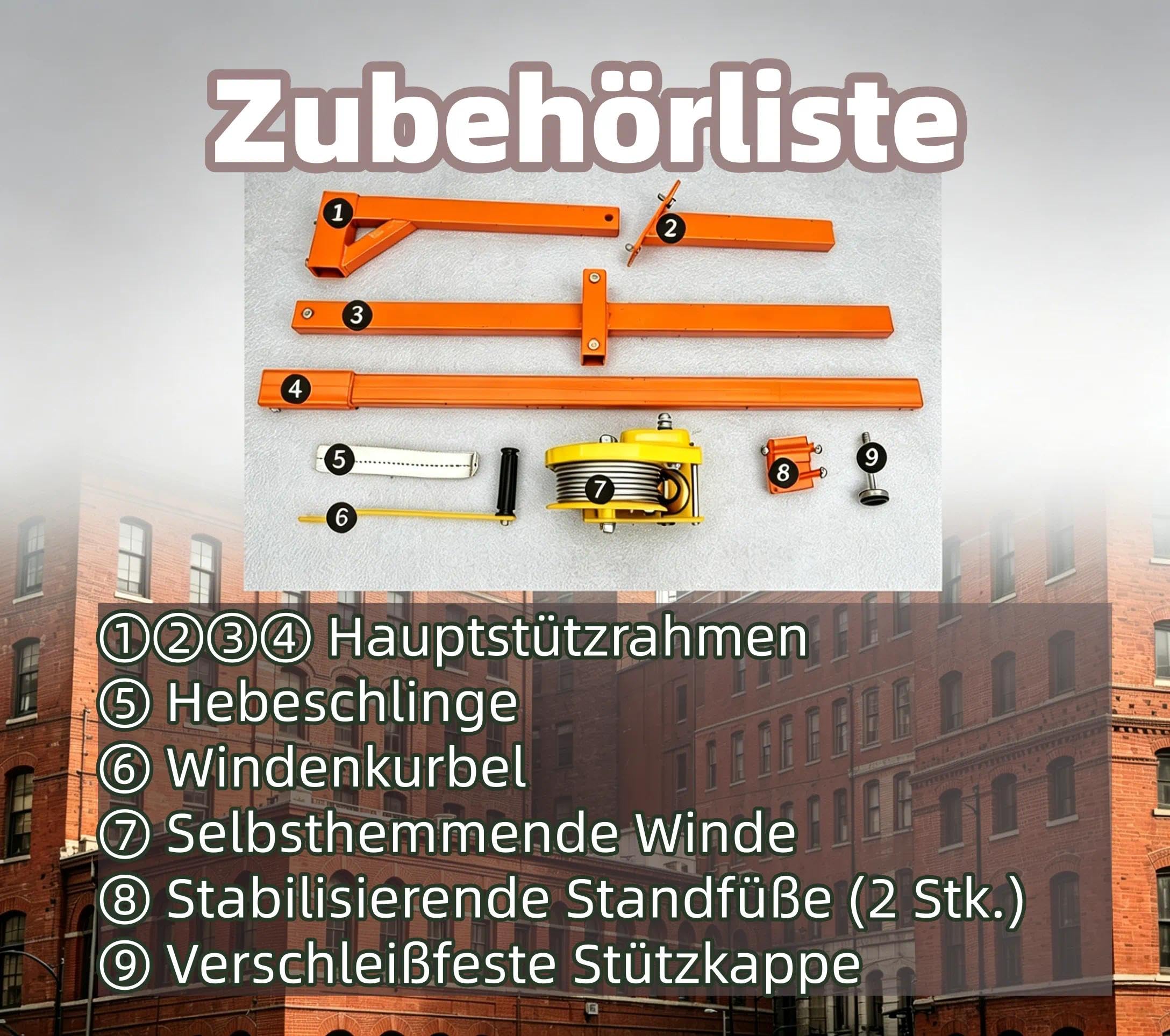 Hebewerkzeug FüR Die Installation Von Klimaanlagen, KlimageräT Hebewerkzeug Mit Seilwinde, HebekräNe For Klimaanlagen, Kleiner Hebekran Mit Handwinde(15)