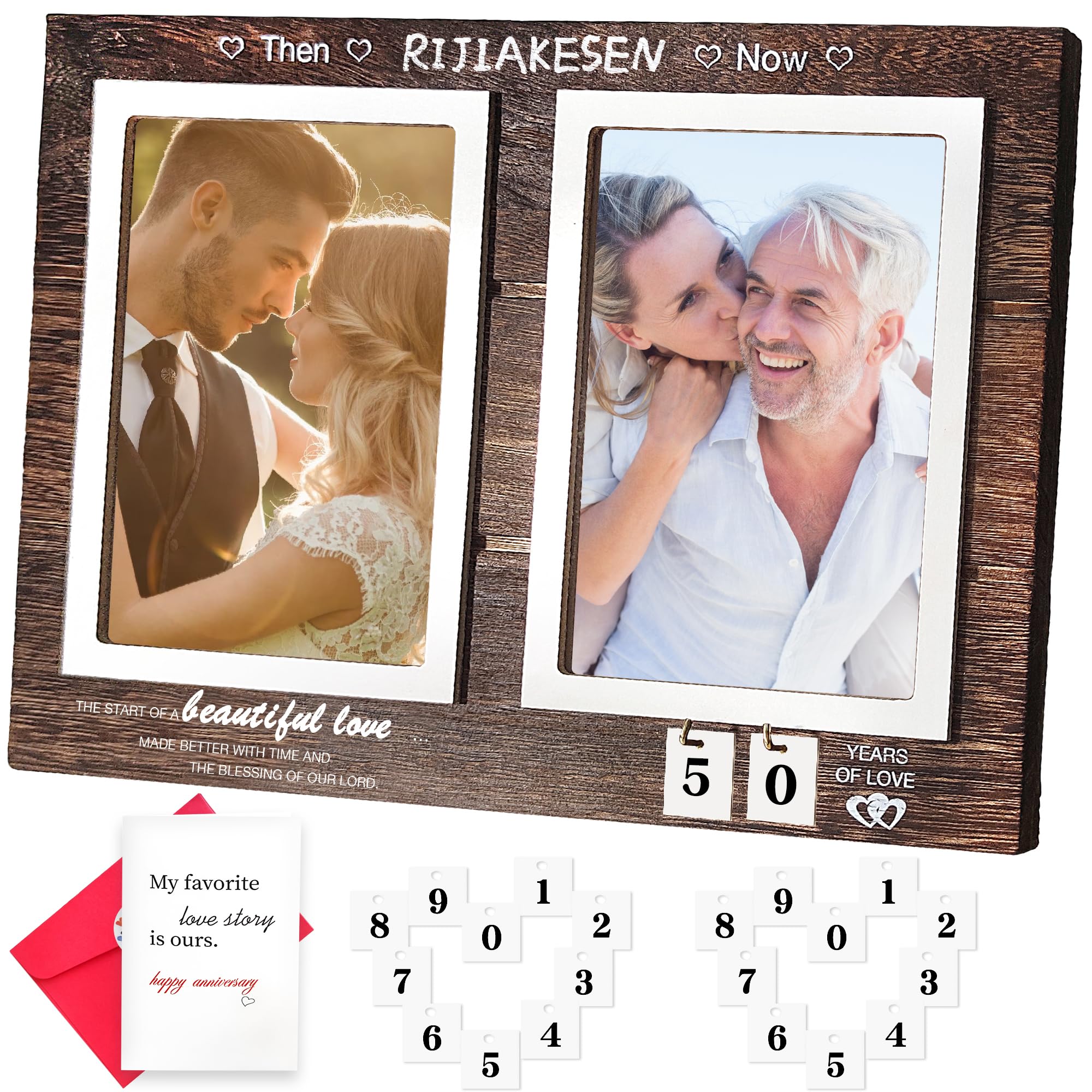 Amazon.co.jp: Then & Now アニバーサリーフォトフレーム 素敵な