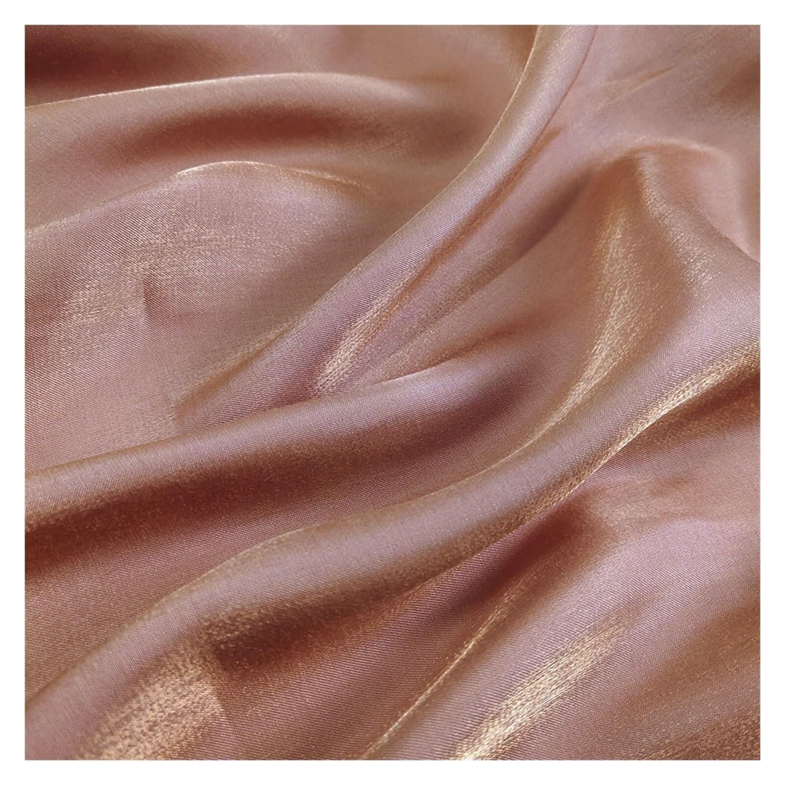 Silk Fabric Glazed Silk Satin Gradient Fabric Hanfu Dress Wedding Shiny Baby Clothes DIY Sewing Cloth 50 * 150cm(15)