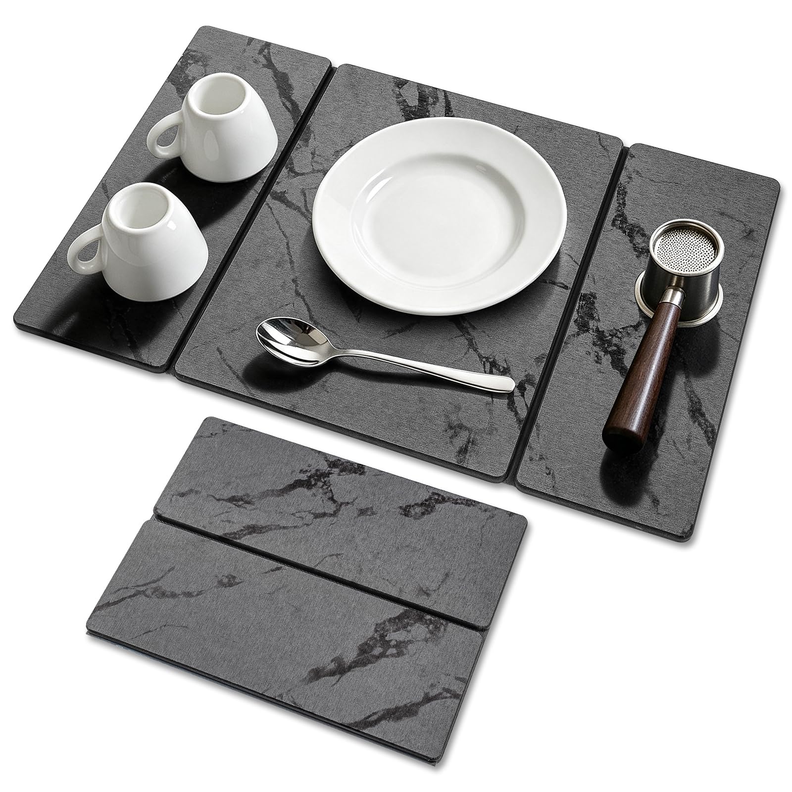 Stone Drying Mat for Kitchen Counter, Quick Dry Stone Dish/Bath Mat 24"x16"