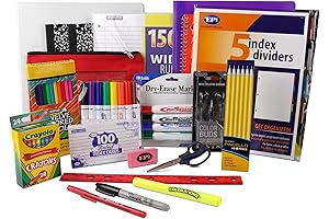 EPI Essential School Supply Kit for 5th Grade Girls: School Supplies for...