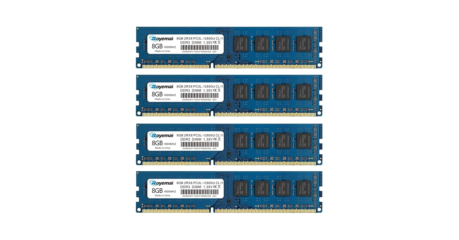 DDR3L-12800U 8GB×4枚＝32GB Amazon.com: 32GB Kit (4X8GB) DDR3 RAM, DDR3 1600 8GB PC3L