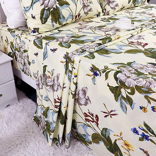 Miniatura 2 de FADFAY - Juego de sábanas de 100% algodón percal, 600 hilos, sábana bajera con esquinas profundas de 17.5 pulgadas, hipoalergénicas, Individual,