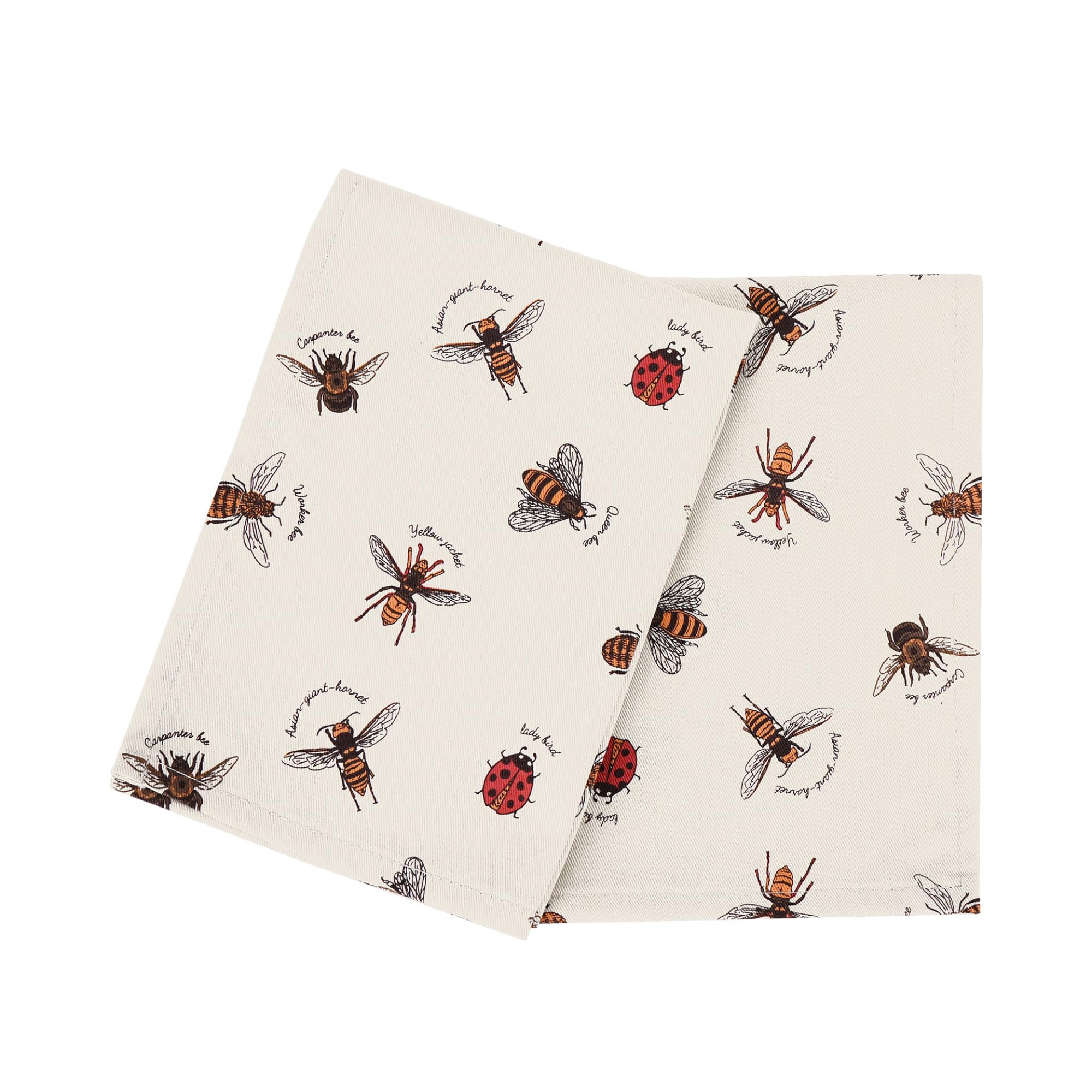 SiXsigma Sports 4 Pack Cotton Cloth Napkins - Reusable Soft Linen Napkins Table Serviettes for Kitchen, Dining Room, Weddings & Holidays - Ideal For Women (Bumble Bee)