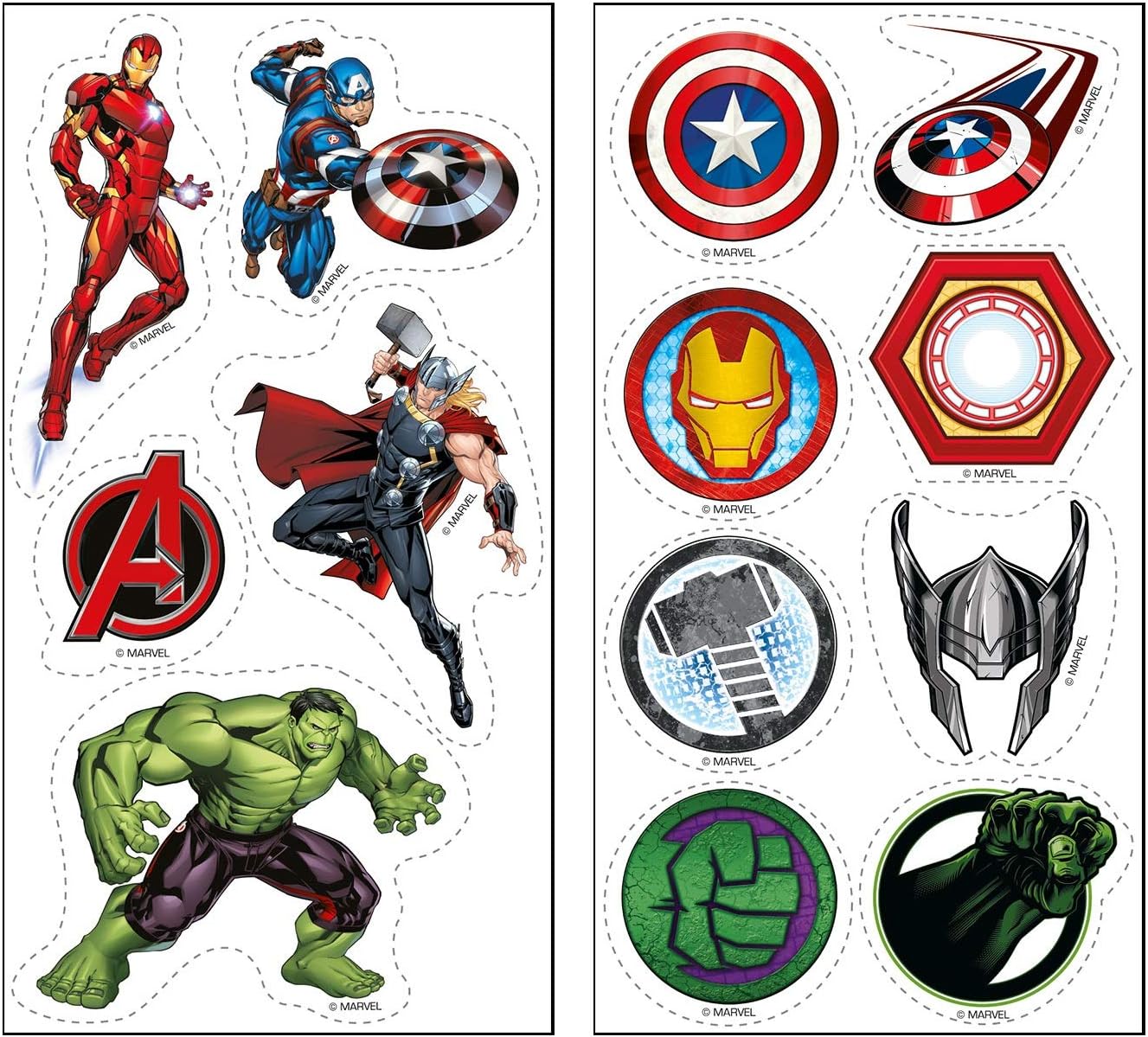 Dekora 231349 for Avengers Fans Edible Cake Cupcake Decorations Sugar Free
