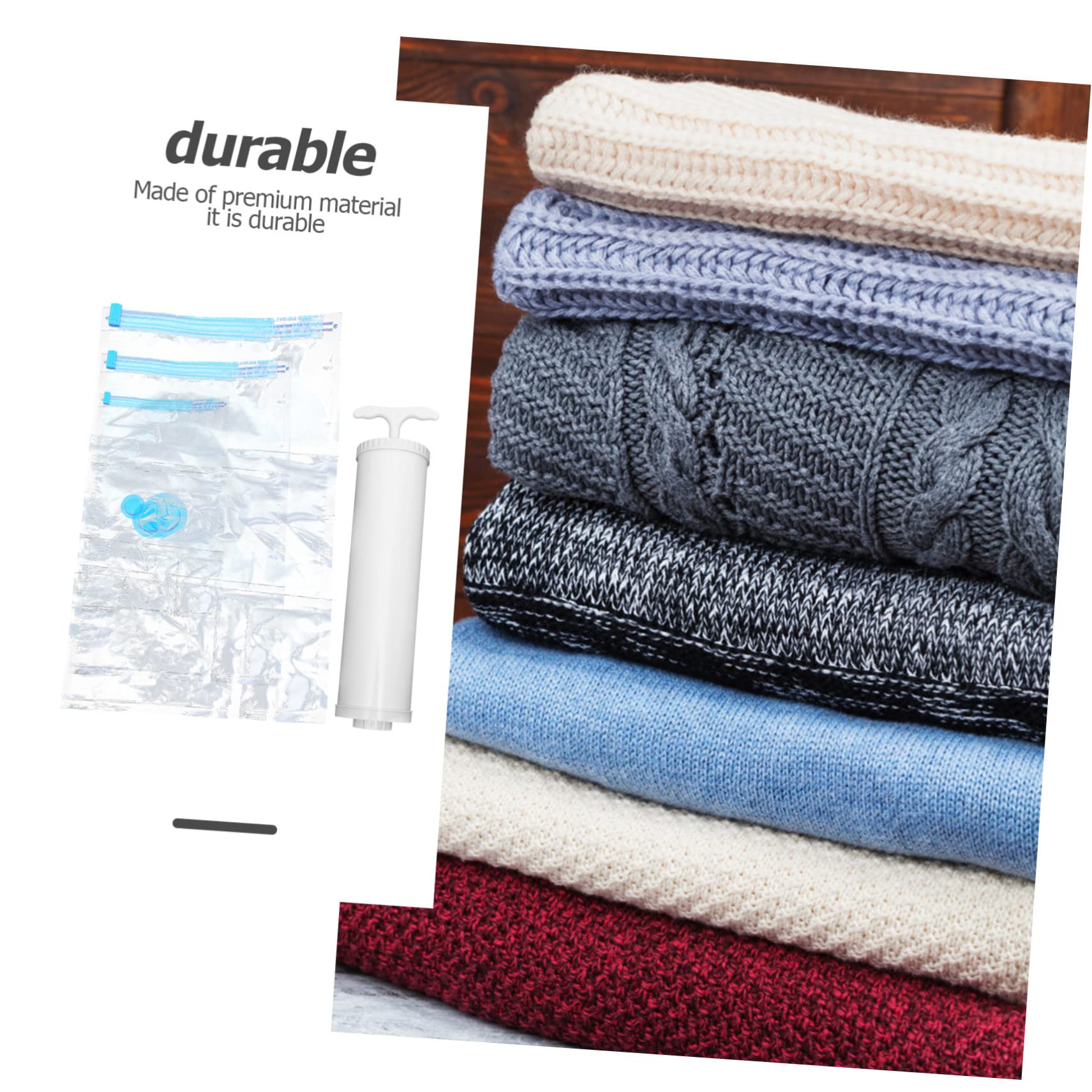 MAGICLULU Vakuumbeutel für Kleidung Aufbewahrungsbeutel mit Vakuumkompression Wiederverwendbare Vakuumbeutel für Bettwäsche und Stepppullover Großes Fassungsvermögen und Langlebig