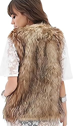 Miniatura 2 de Tanming chaleco de piel sintética, cálido, para otoño invierno, para mujer.