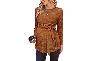 Ekouaer Women's Chic Maternity Shirts