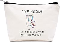 Vista 154 de LIBIHUA Bolsa de maquillaje para mujer, bolsa de cosméticos regalos para ella, bolsa de viaje femenina, Beige natural, 283-a mi increíble tía futura