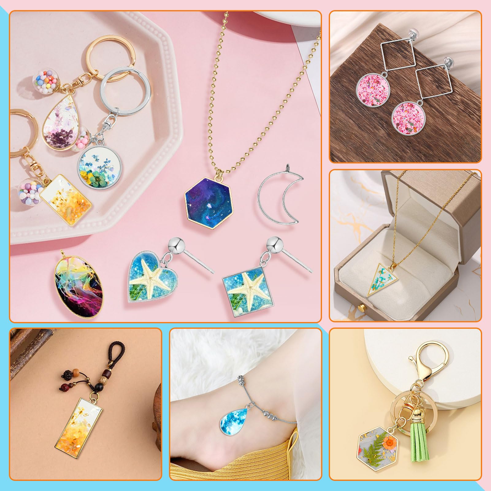 Jewelry Making Frame Pendant Jewelry Supplies Craft Supplies 60