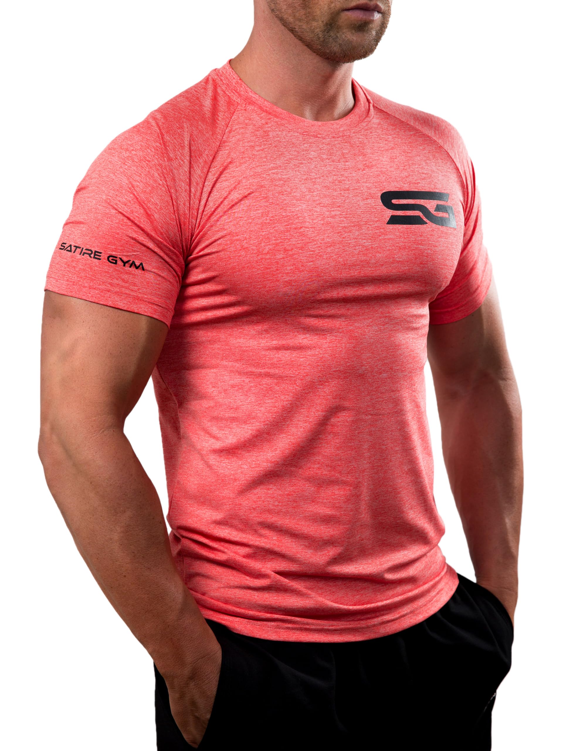 Satire Gym Shirt Herren Sportshirt Kurzarm atmungsaktiv | Funktionsshirt | Bodybuildung T-Shirt als Activewear & Sportbekleidung Männer für Crossfit, MMA, Laufen
