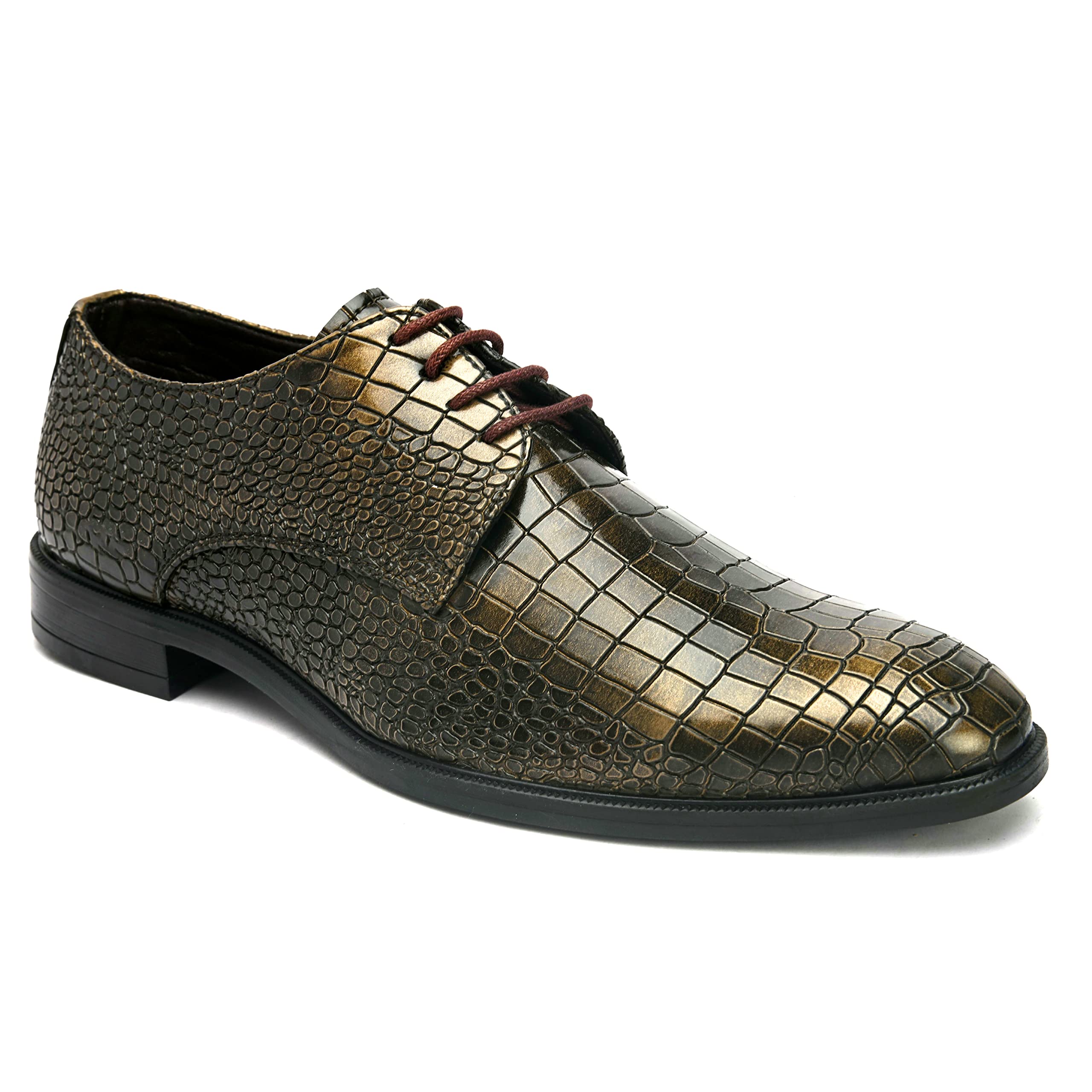 Men's Formal Shoes Textured Derbys Lace Up Footwear Cushioned Footbed with TPR Sole Lightweight, Flexible and Stylish for Office, Wedding, Parties and Dailywear-image-23