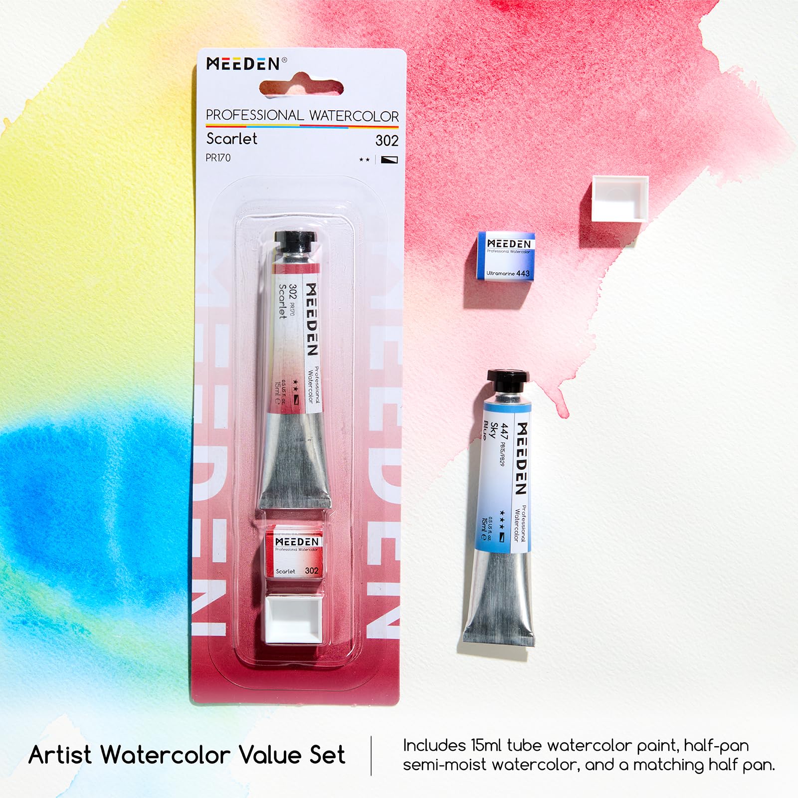 Amazon | MEEDEN プロフェッショナル アーティスト 水彩絵具:朱色