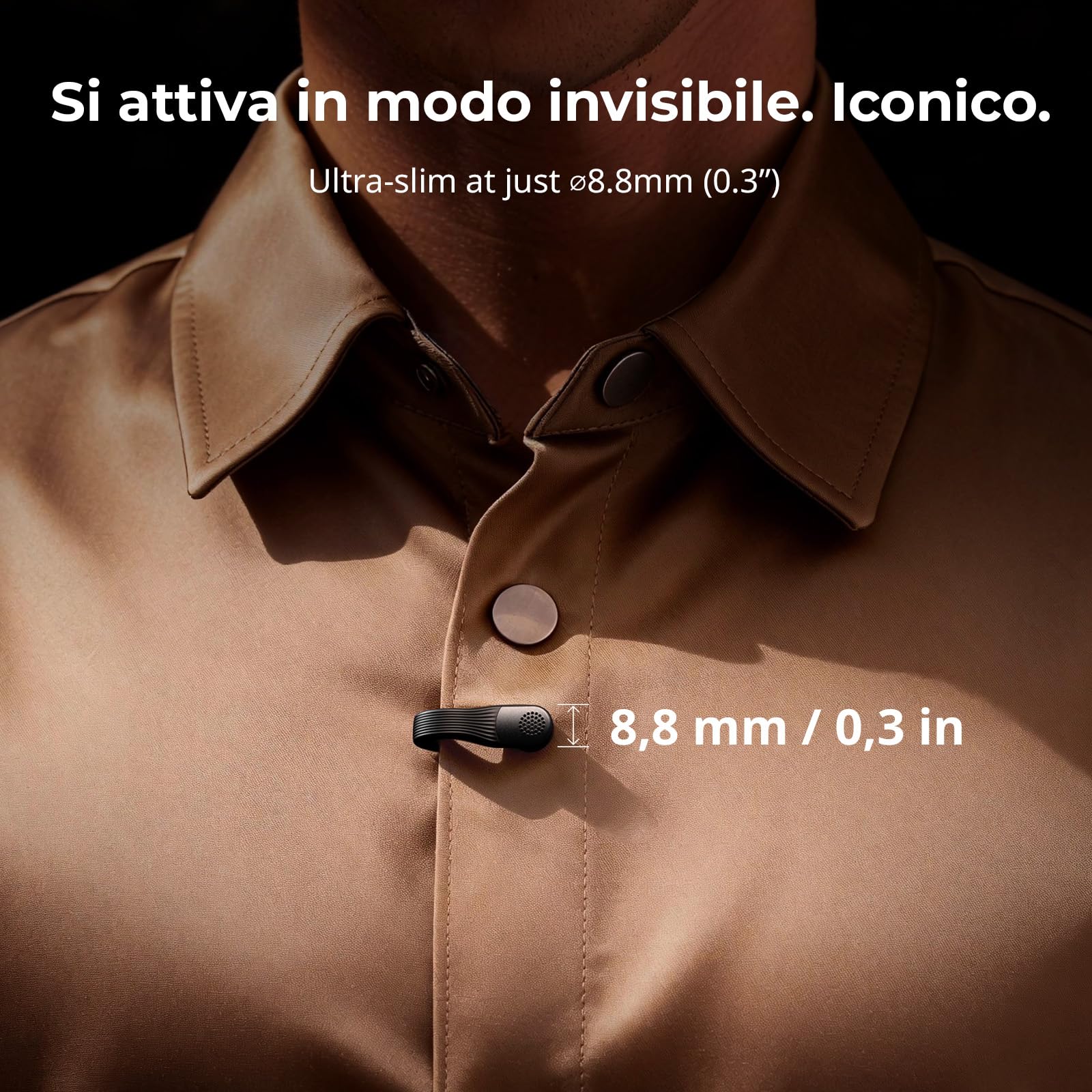 SMALLRIG Microfono Wireless S70-C2 con Adattatore USB-C per Telefoni/ Tablet, Microfono Invisibile e Leggero per il Vogging, Registrazione di Alta Qualità a 48 kHz/24 bit, Riduzione del Rumore - 5717