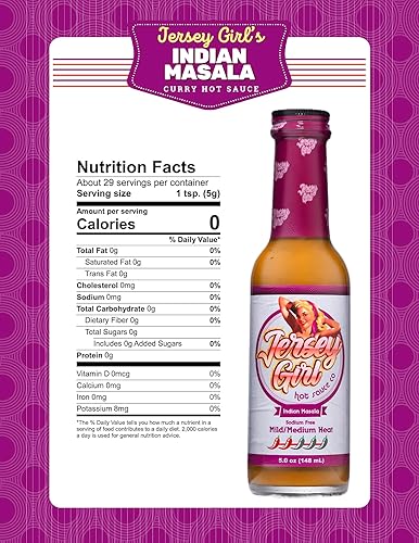 Miniatura 2 de Jersey Girl Hot Sauce Co - Botella de salsa picante india Masala baja en sodio de 5.2 onzas