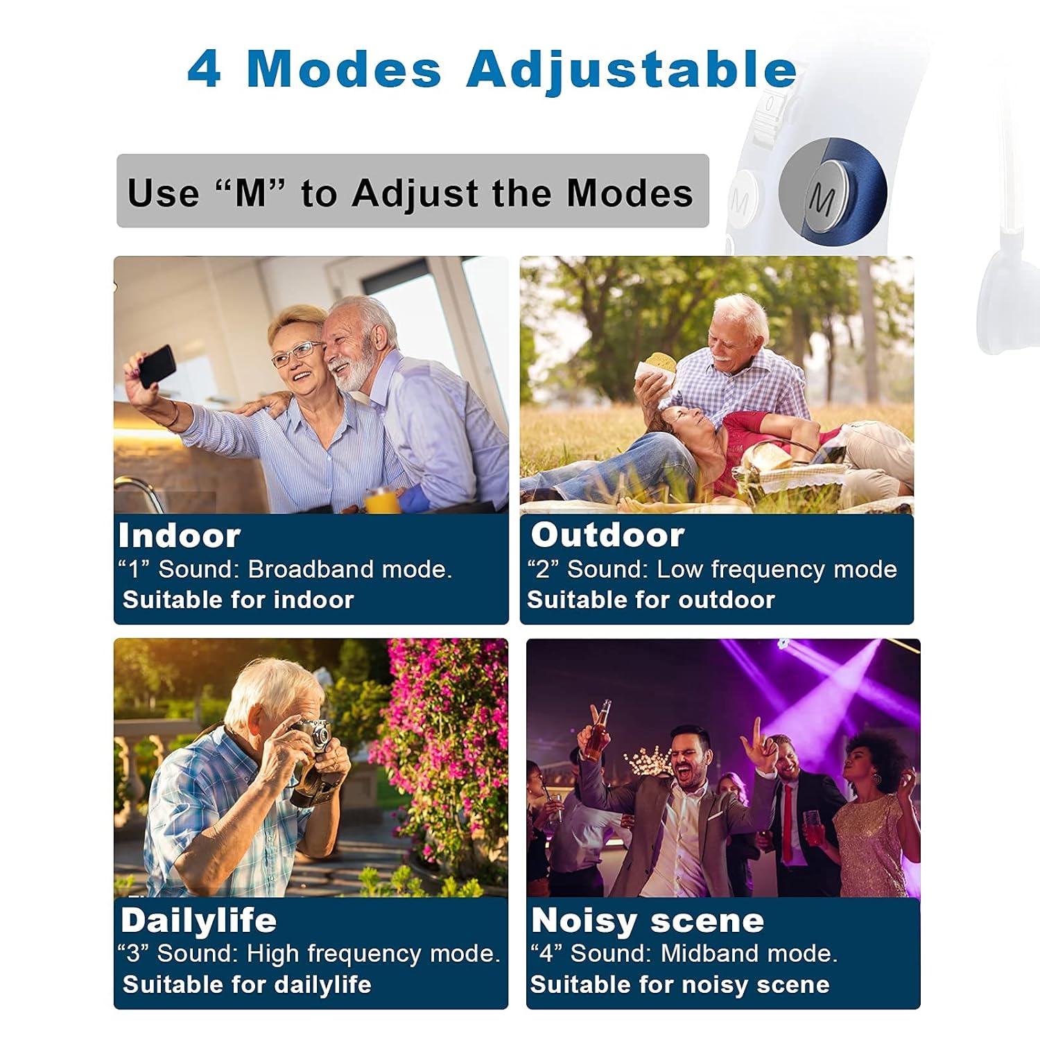 ShangHua Hearing Aids for Seniors Rechargeable with Noise Cancelling - Hearing Aid Amplifier for Adults - Digital (Fit for Both Ear)