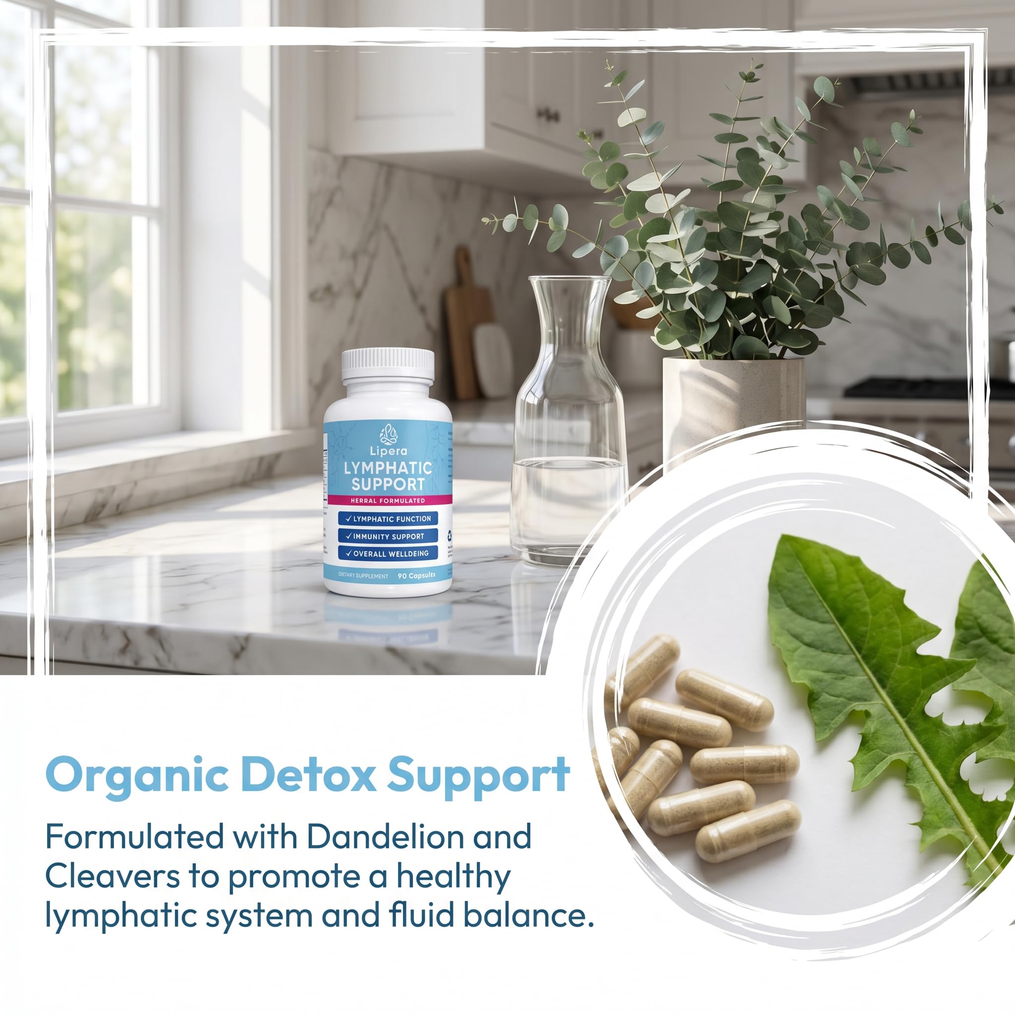 Lipera Lymphatic Support - 90 Capsules, Lymphatic Drainage Supplements for Fluid Balance Support & General Wellness Support, with Resveratrol and Vitamin C, Vegan, Non-GMO (1) — Amazon image 5