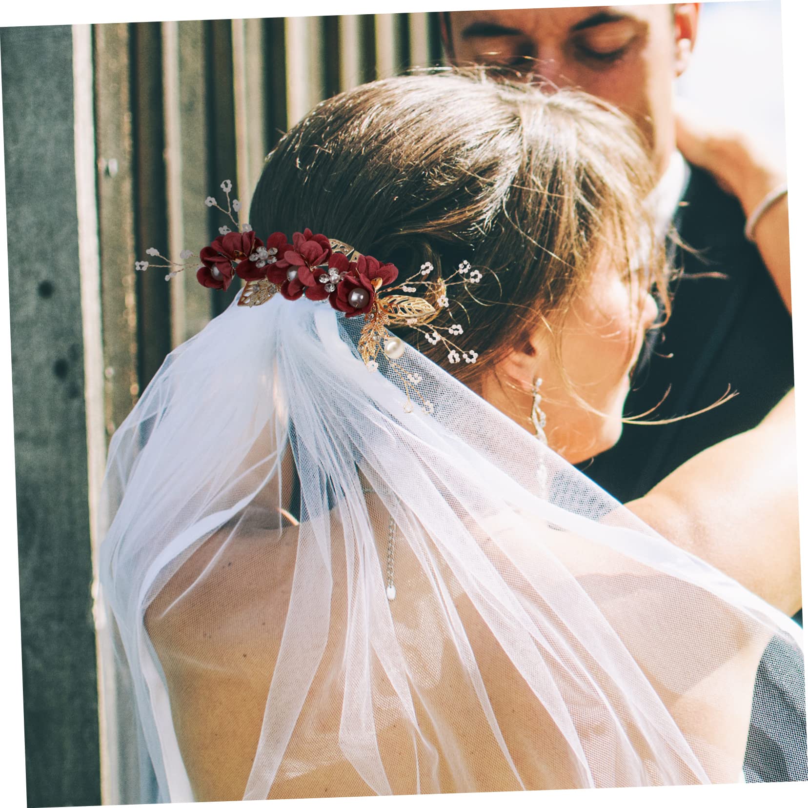 2set Fermaglio Matrimonio per Capelli da Sposa Perle Finte e Strass Pettine Laterale Accessori per Capelli per Sposa e Damigella d Onore