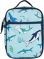 Vista 1 de Wildkin Day2Day - Lonchera infantil aislada y de fácil acceso para la escuela y los viajes, Shark Attack