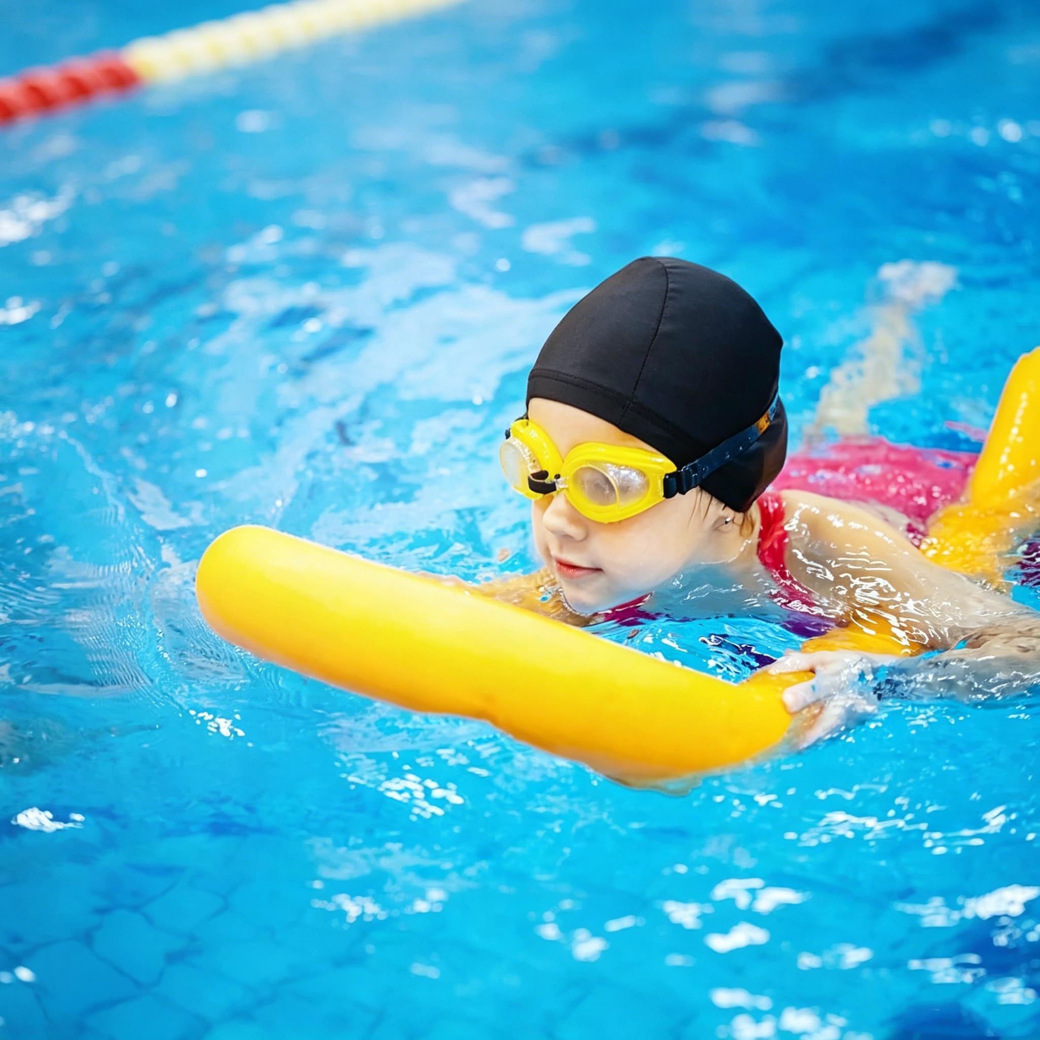 Schwimmbad-Nudeln, flexible Schaumstoff-Schwimmhilfen für Erwachsene und Kinder, Mehrzweck-Schwimmtraining und lustige schwimmende Nudeln für Pools, 9 Stück