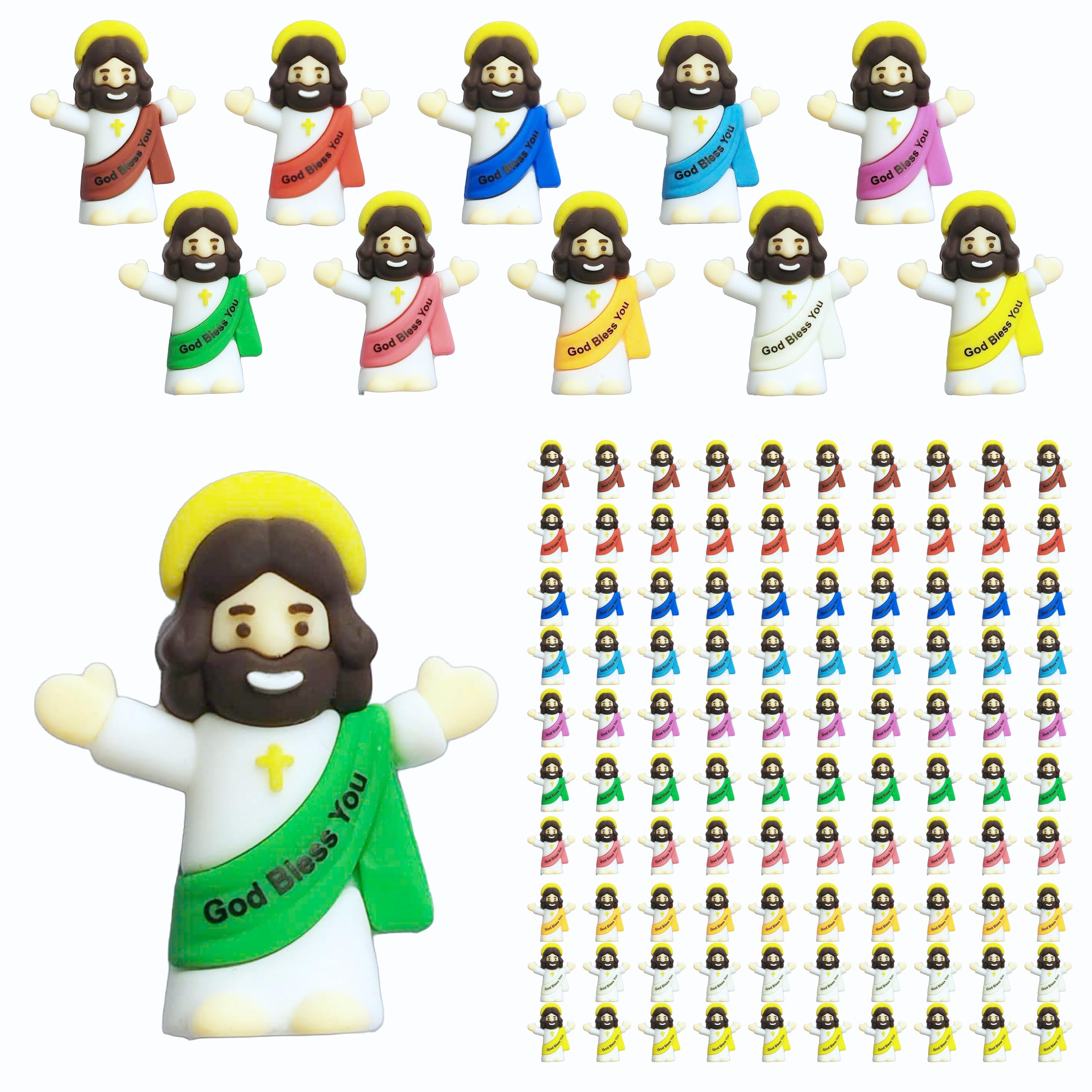 - Little Jesus Figures 100 Pack – Mini Jesus Figurines in Bulk – Jesus Loves You Figures – Miniature Figurines to Hide and Keep – Religious Gifts for Easter & Home Décor, Ages 14+
