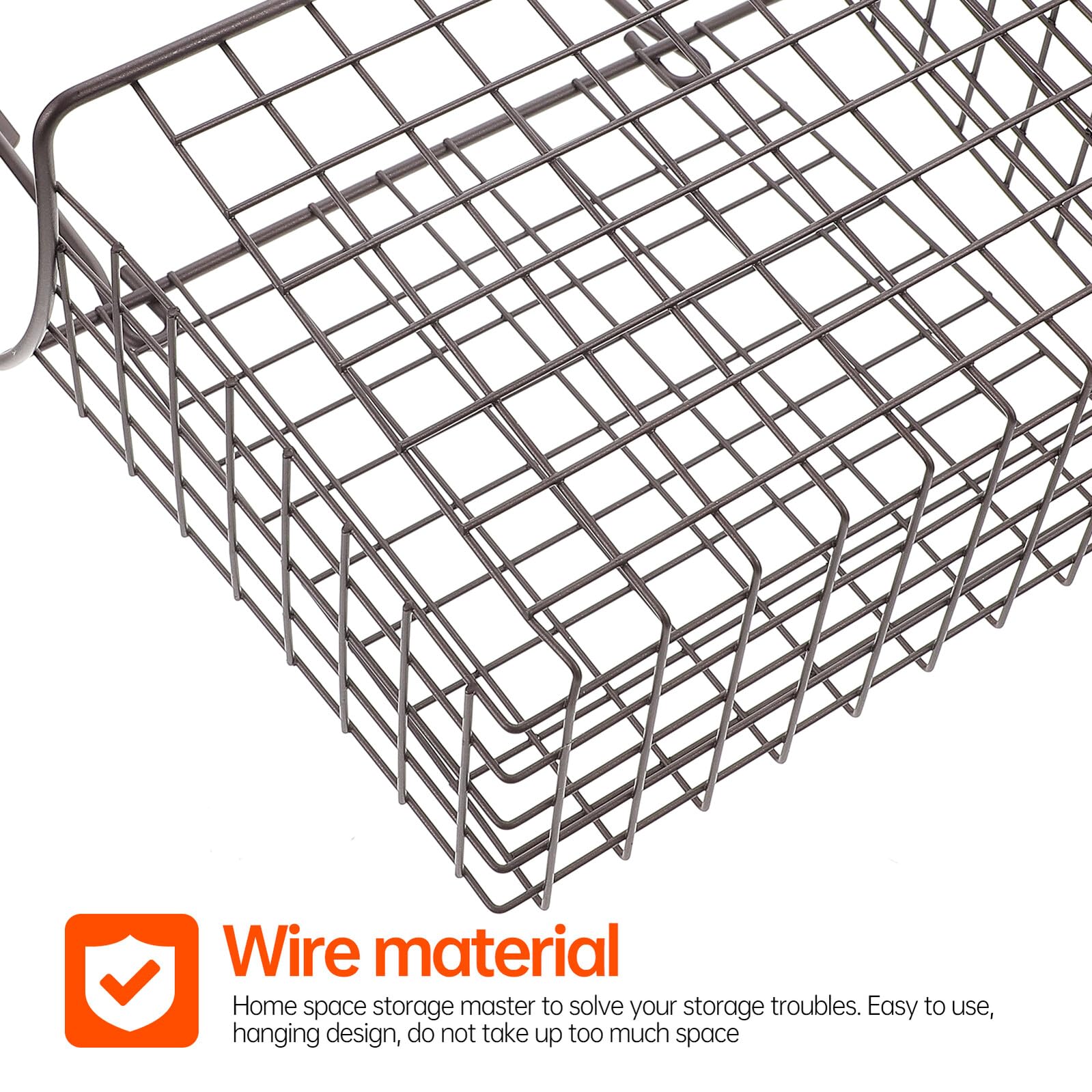 SOIMISS Cesta Colgante Organizador Espacio Ahorro de Alambre de Hierro Negro Diseño Elegante para Armario de Cocina para Almacenamiento Hogar