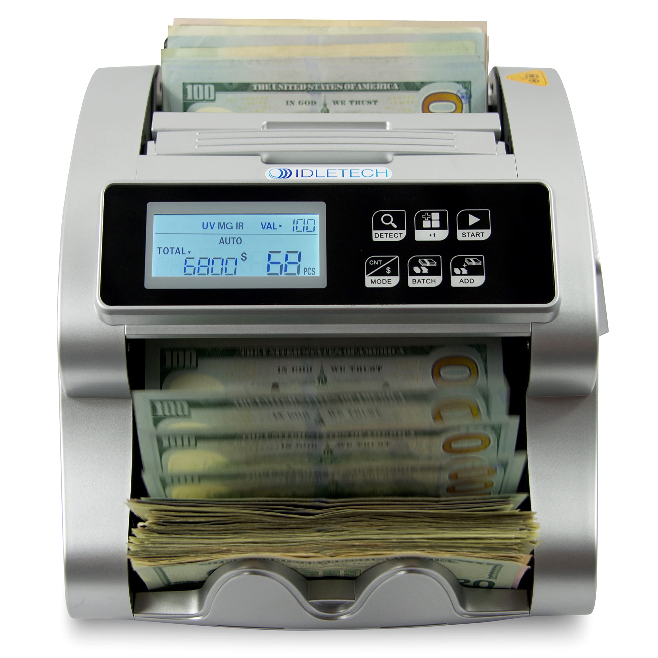 IDLETECH BC1100 Money Counter Machine with Value Calculation