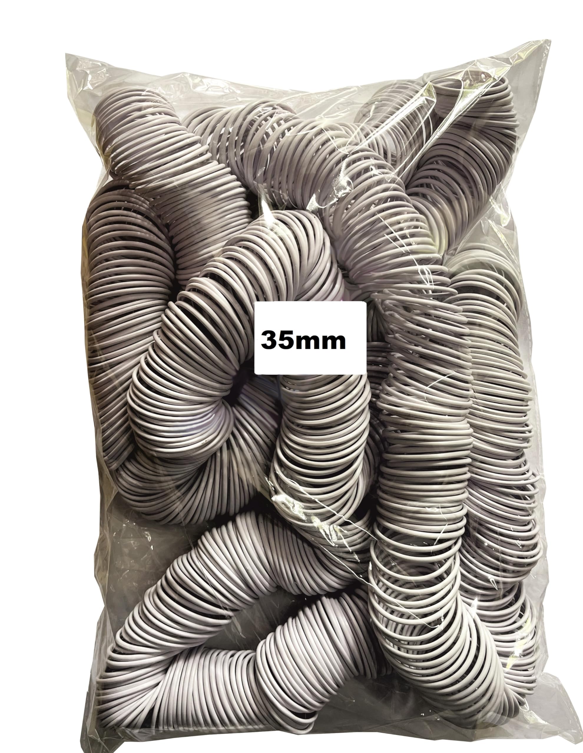 Dotpot Spiral Binding White Heavy Quality Plastic Spiral Ring/Coil/Loop Manual Ring Binder (35mm)