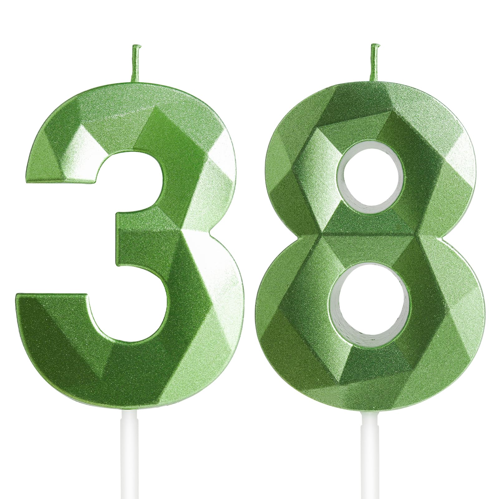 Yiran 50th Birthday Candles, Gold Number 50 Happy Birthday Candles, Cake Topper Decorations for Birthday Party, Wedding Anniversary Celebration Supply — view 136