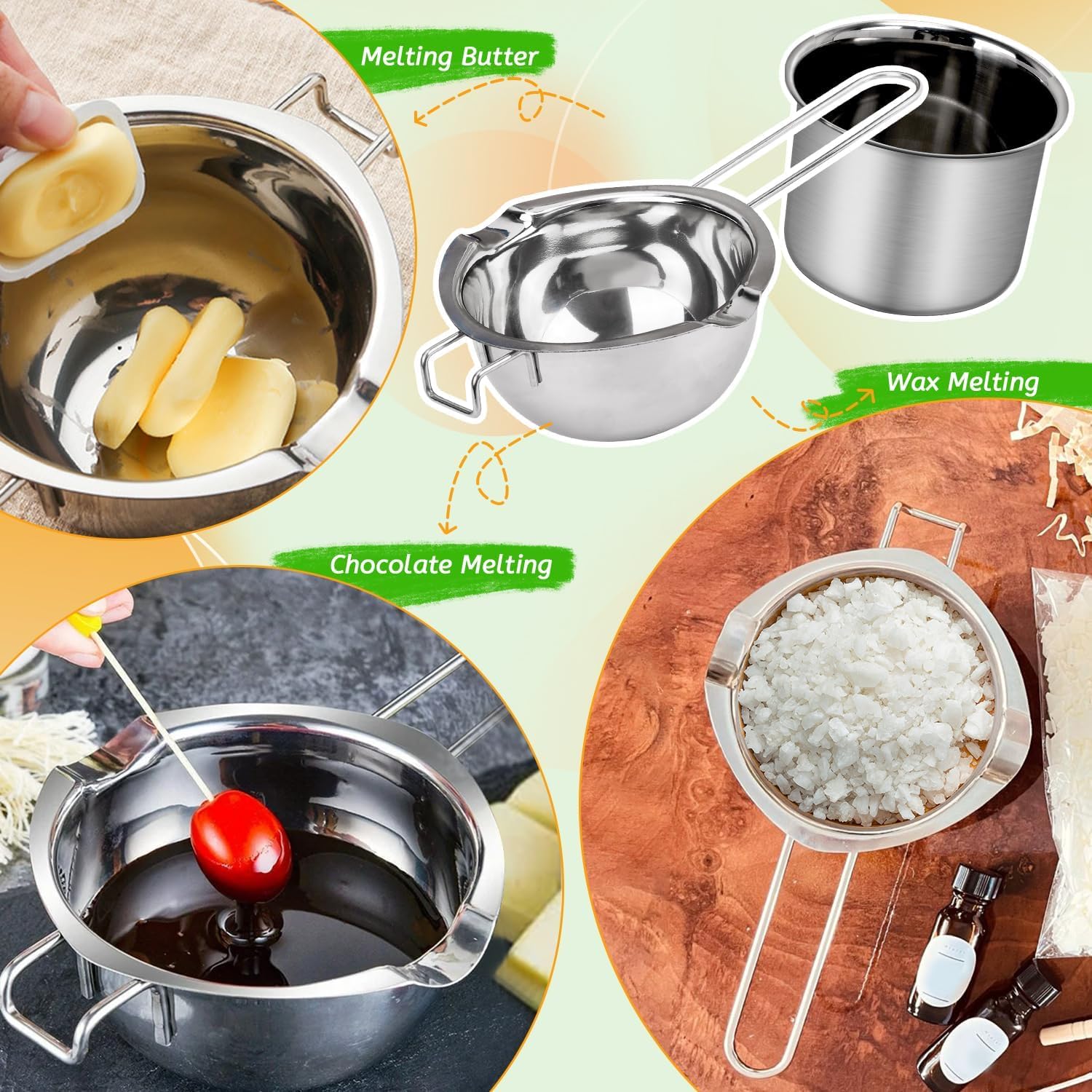 Kit Complet pour Fabriquer des Bougies en Cire de Soja - 920g de Cire Naturelle + Huiles Parfumées, Colorants & Accessoires - Idée Cadeau DIY - Incl. Pot de Fusion, Mèches, Bâtonnets