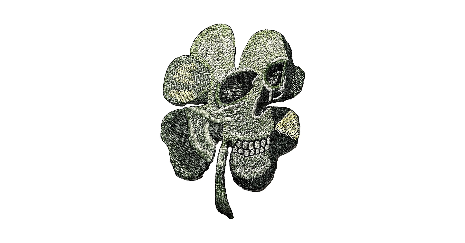 Amazon.com: 4 Leaf Clover Skull Biker Embroidered 3.5