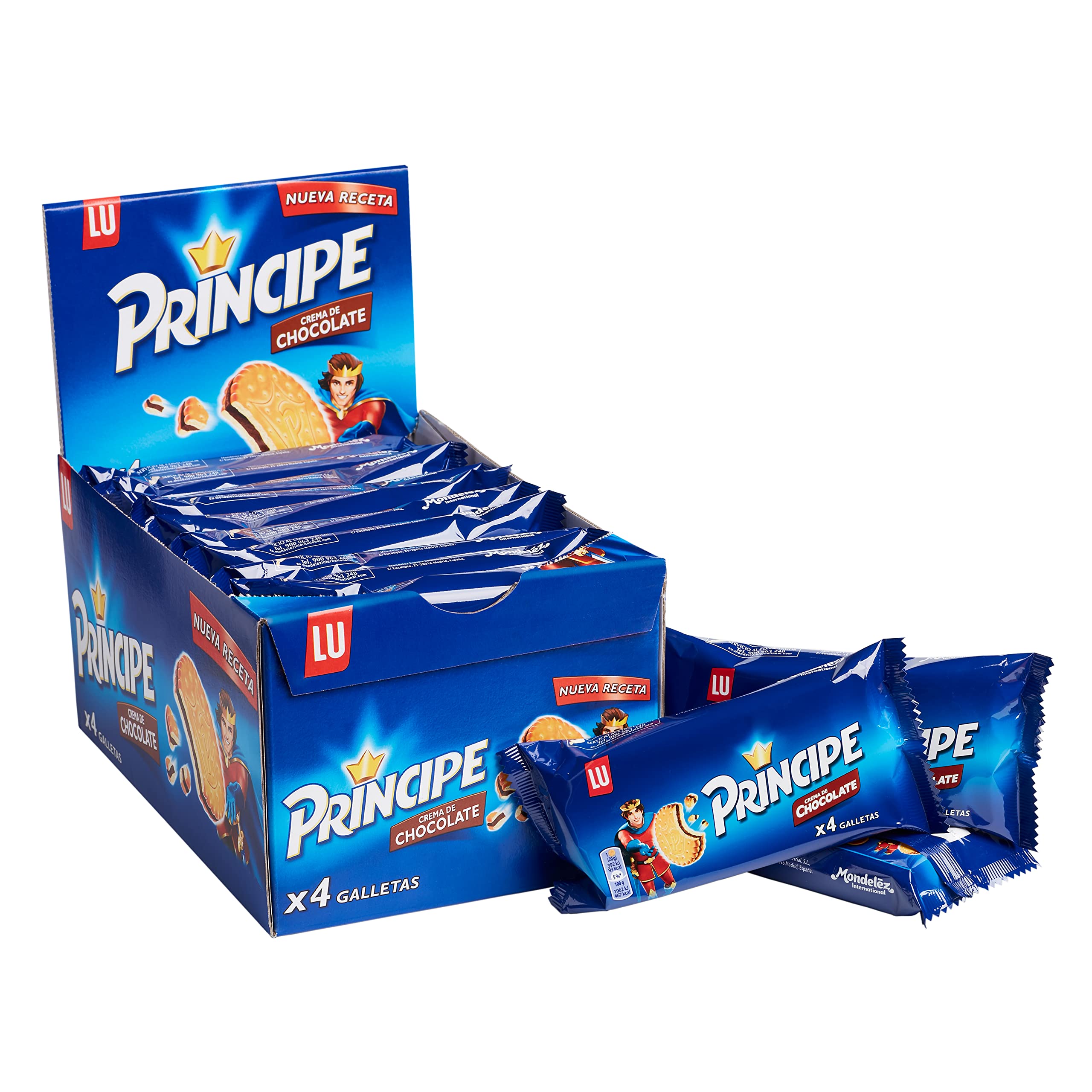 Principe galleta - Sandwich relleno de chocolate(e 80 g) (Paquete de 5)